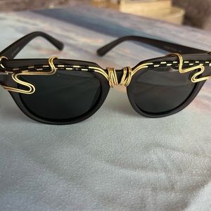 Black and gold sunglasses